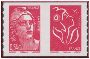 2006 France P3977 Pair 3744b+3977 Lamouche Gandon AUTOADHESIF P96 Notebook 1514 - Picture 1 of 1