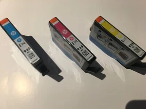 3 x GENUINE HP 935XL CYAN MAGENTA YELLOW INK 2020 DATED 6812 6815 6230 6830 6835 - Picture 1 of 2