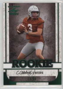 2022 Leaf Ultimate Draft Rookies Box Set Emerald Spectrum /35 Quinn Ewers #03