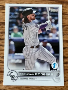 2022 Topps Series 1 First 1st Edition Base Card Brendan Rodgers Colorado Rockies - Picture 1 of 1