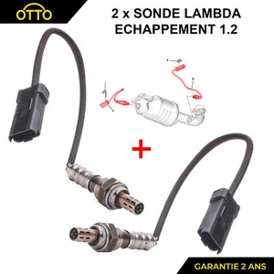2x SONDE LAMBDA CATALYSEUR PREVU POUR CITROEN C1 II C3 II C4 Cactus 1.2 VTI - Imagen 1 de 7