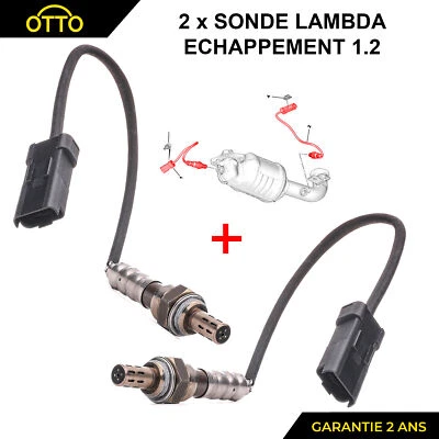 2x SONDE LAMBDA CATALYSEUR PREVU POUR CITROEN C1 II C3 II C4 Cactus 1.2 VTI - Photo 1/4