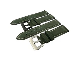 Grün Wildleder Leder 20 22 24 26 mm Armband/Band passt PANERAI OFFICINE Uhrenschließe - Bild 1 von 12