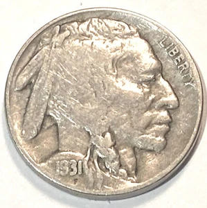 S Buffalo Nickel 1931 muy fino sin precio base *J474 - Imagen 1 de 2