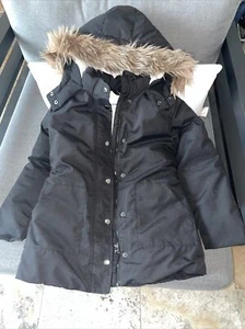 Old Navy Hooded Jacket With Faux Fur Youth Size M (8) Imitation Fur Warm - Picture 1 of 4