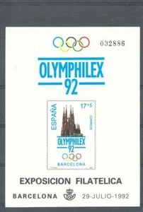 ESPAÑA-Hoja Prueba nº 26 OLYMPHILEX 92 BARCELONA - Imagen 1 de 1