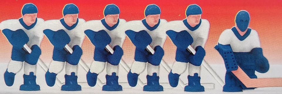 Toppers para pasteles de cumpleaños de jugador de hockey - 6 jugadores (azul y blanco) envío y devolución gratuitos Foto 1 de 1