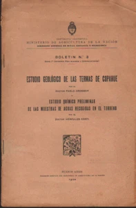 Groeber: Estudio geológico de las termas de Copahue. / Corti: Estudio quimico pr - Bild 1 von 1