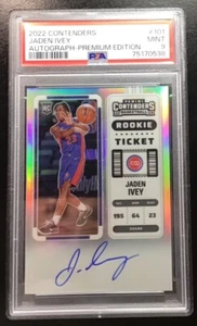 2022-23 Panini Contenders Jaden Ivey Premium Holo Silver Rookie Auto #101 PSA 9 - Bild 1 von 2