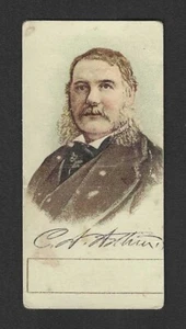 c1880's H600 Trade Card - Presidents Series - Narrow Format - Chester Arthur - Picture 1 of 2