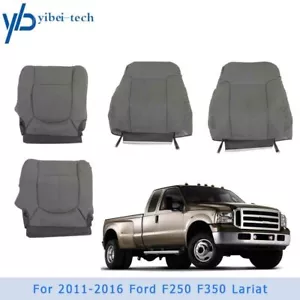 Leather Seat Cover Front Bottom Top Gray For 2011-2016 Ford F250 F350 Lariat - Bild 1 von 7