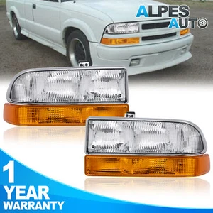 2PCS Headlights Assembly Headlamps For 1998-2004 Chevy S10 Pickup Blazer SUV - Picture 1 of 12