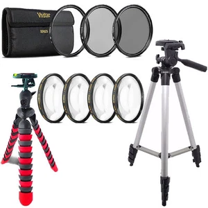 58mm Macro Filter + UV CPL ND + Flexible Tripod for Canon EOS 700D 1200D 1300D - Picture 1 of 5