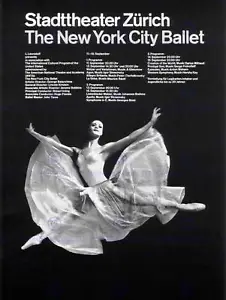 ADVERT CULTURAL NEW YORK BALLET ZURICH SWITZERLAND DANCE ART PRINT BB2229B - Picture 1 of 2