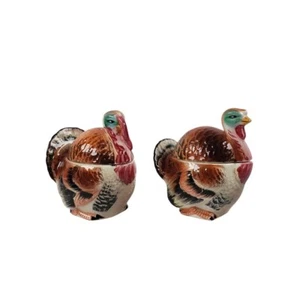 Kasuga Ware Truthahn Salz und Pfefferstreuer Set Thanksgiving Made in Japan 60er Jahre - Bild 1 von 13