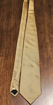 Corbata de seda vintage dorada Farrell Reed para Nordstrom hecha a mano en Inglaterra Foto 1 de 2