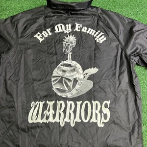 Rare Agnostic Front Warriors Black Windbreaker Jacket Vintage Mens Size Large - Picture 1 of 12
