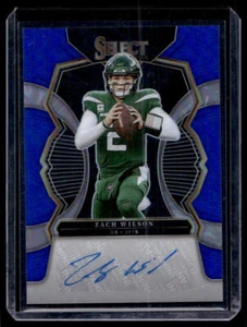 Zach Wilson/99 Auto 2022 Panini Select New York Jets Autogramm - Bild 1 von 2