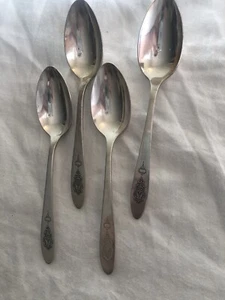 4 Bird of Paradise 1923 Community Oneida Silverplate TeaSpoon - Picture 1 of 3