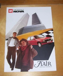 VAUXHALL NOVA FLAIR SPECIAL EDITION SALES BROCHURE December 1988 Pub no. V7386 - Picture 1 of 3