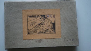 Juego de plantillas de letras GRAPHULUS antiguas de museo con 5 plumas tubulares antiguas - Imagen 1 de 8