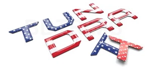 USA Flag 3D Domed Raised Letters compatible with Tundra 2014-2021 Tailgate - Bild 1 von 1
