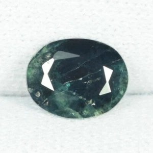 0.91 ct OPAQUE DARK GREEN NATURAL ALEXANDRITE CUT GEMSTONE Oval See Vdo PZ - Picture 1 of 3