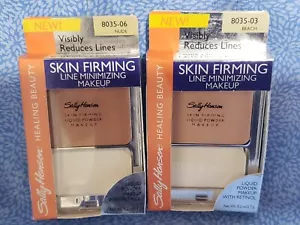 X 2- SALLY HANSEN 8035-03/06 Nude+ Beach FIRMING LIQUID POWDER MAKEUP - Picture 1 of 1