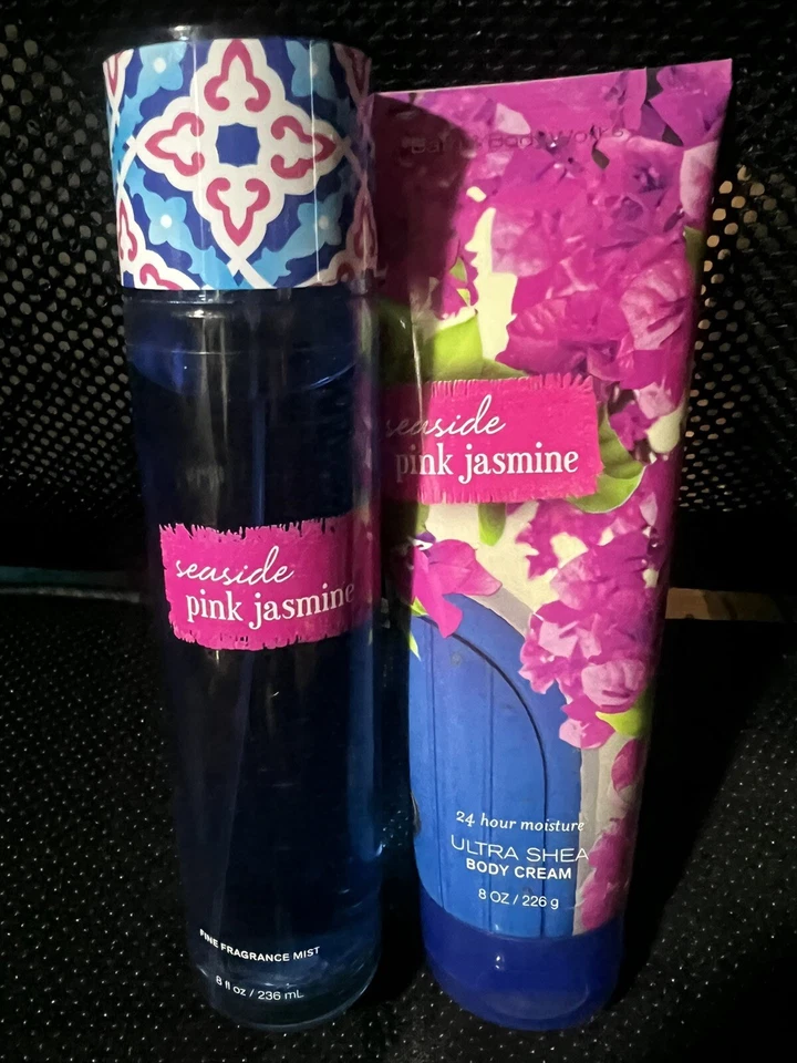 Bath & Body Works SEASIDE PINK JASMINE 8 oz FRAGRANCE MIST & 8 Oz. BODY CREAM - Image 1 of 1