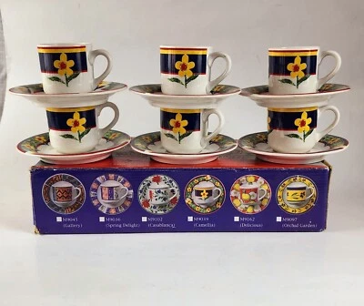 Durastone M9039 (Camellia) Coffee Espresso Cup & saucer Set, Service for 6 - Image 1 of 4