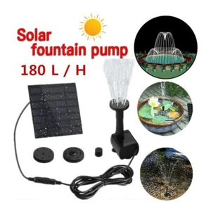 Solar Powered Fountain Bird Bath Floating Water Pump Outdoor Pond Garden Pool US - Picture 1 of 9