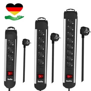 Steckdosenleiste 3fach 5fach 8fach Mehrfachsteckdose Überspannungsschutz - Bild 1 von 19
