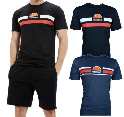 Ellesse Men's Sassari T-shirt Short Sleeve Crew Neck Summer Tee Cotton Top S-2XL - Image 1 of 4
