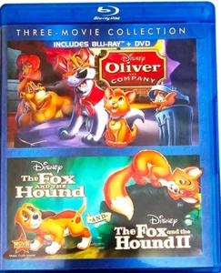 Disney The Fox and the Hound 1 & 2 / Oliver & Company (Blu-ray/DVD, 5-Disc Set) - Picture 1 of 5