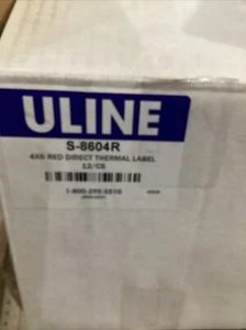 Uline Thermal Labels Open Case Of 12 S8604R Red 4x6 - Picture 1 of 5