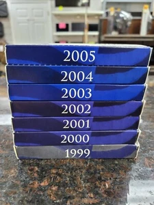 1999-S THUR 2005-S UNITED STATES MINT PROOF SETS ALL COMPLETE WITH COA'S - Picture 1 of 2