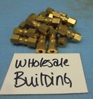 COMPRESSION FITTING STRAIGHT UNION, 3/16" TUBE OD BRASS, LOT OF 15