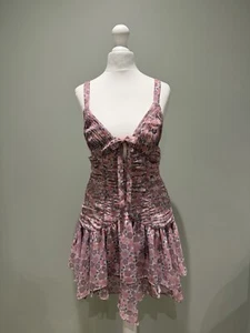 For Love And Lemons Floral Pattern Pink Purple Pastel Dress Size S - Picture 1 of 8