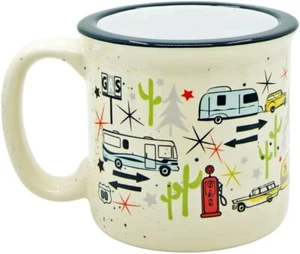 Taza informal para campamento CC-004C / CC-004W (blanca Wanderlust), 15 oz NUEVA, taza para cámper - Imagen 1 de 2