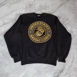 Vintage United States Marine Corps Sweatshirt Mens Small Reflective Made In USA - Picture 1 of 8