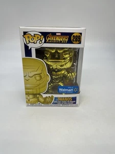 Funko Pop Thanos 289 Yellow Chrome Marvel Avengers Walmart Exclusive - Picture 1 of 14