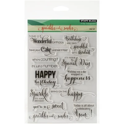 Penny Black Clear Stamps 5"X7" Sprinkles & Smiles - Image 1 of 3
