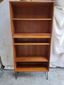 Mid Century G Plan Teak Bookcase On Hairpin Leg - Picture 1 of 10