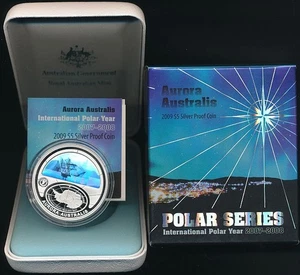 Australia: 2009 $5 Silver 1.16oz Aurora Australis Cat $110 - Bild 1 von 1