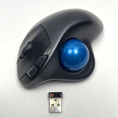 Logitech M570 Wireless Trackball Mouse Ergonomic Sculpted Design Receiver Tested - Image 1 of 4