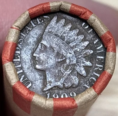 LINCOLN WHEAT CENT ROll 1909-1958 With 1909 Indian Cent Ender. (W-202) - Image 1 of 4