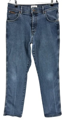 Pantalones de mezclilla elásticos rectos Wrangler Texas para hombre talla W33 L32 Foto 1 de 4