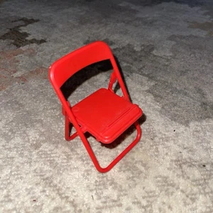 Red Foldable Mini Chair Plastic Phone Holder Stand Ios Android Universal OS - Photo 1/8