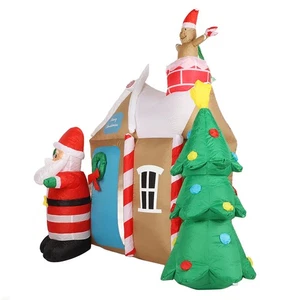 Inflatable Christmas Tree House LED Luminous House Garden Inflatable Model - Picture 1 of 24