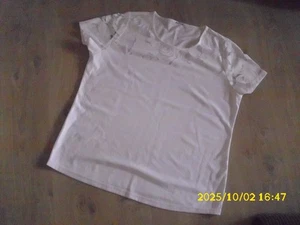 * Schicke  Bluse in weiß ton * Gr. 40/42 (L) * Kurzarm * siehe Foto´s * - Bild 1 von 4